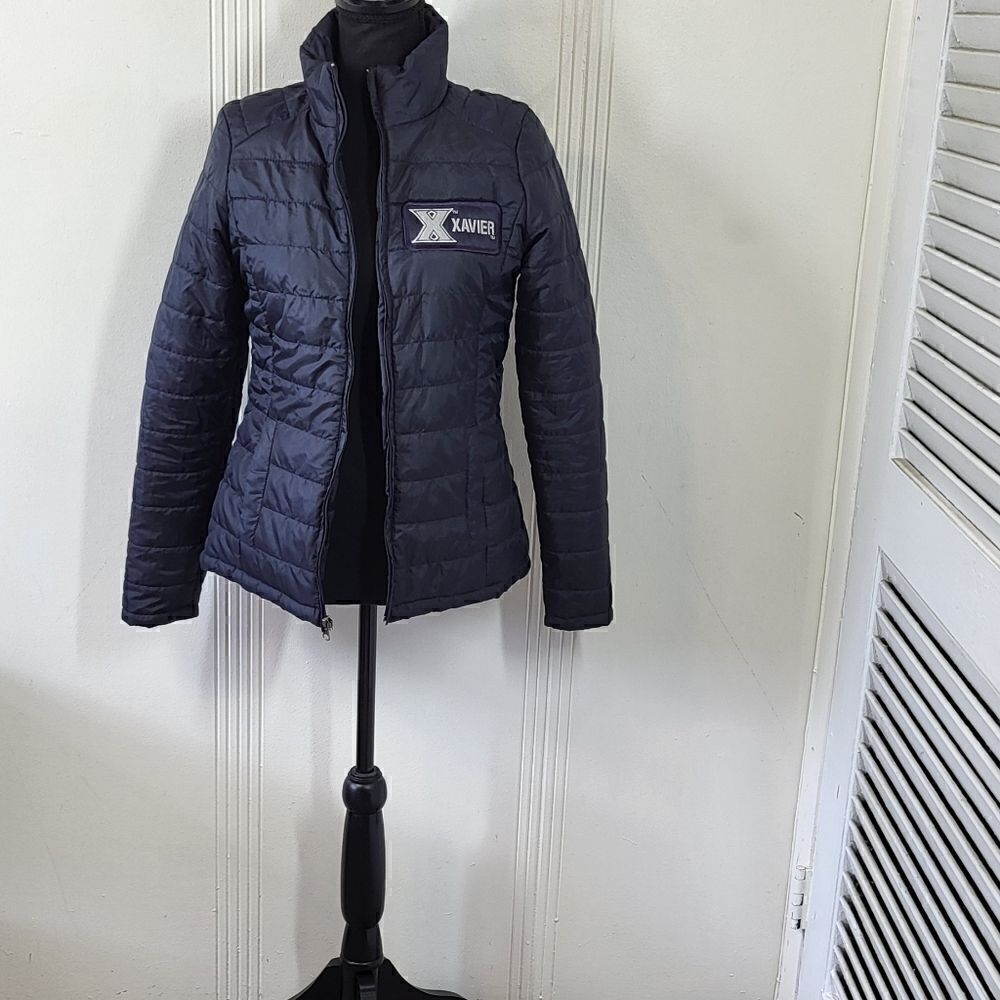 Xavier University Women's Lightweight Blue Puffer Jacket